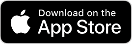 Apple App Store badge with the text “Download on the App Store” for downloading the iOS app.