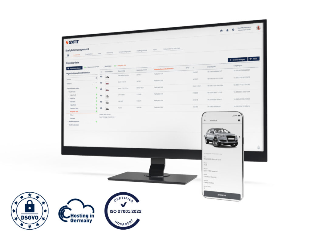 Softwarelösung Stellplatzmanager Webapplikation und Smartphone-App Stellplatzmanager